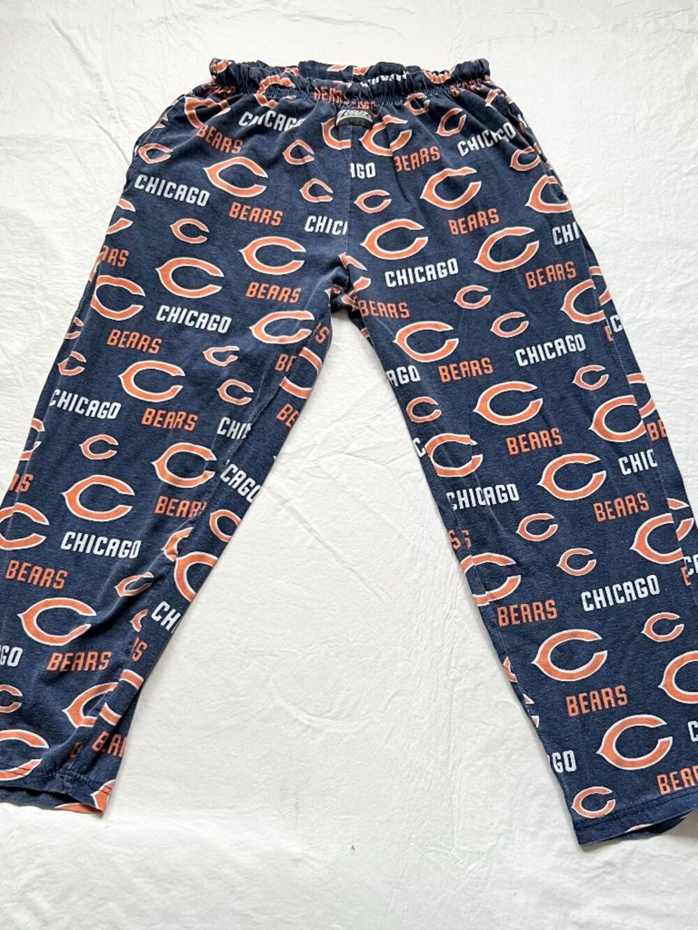 Vintage Zubaz pants Chicago Bears football blue orange adult Small pull on